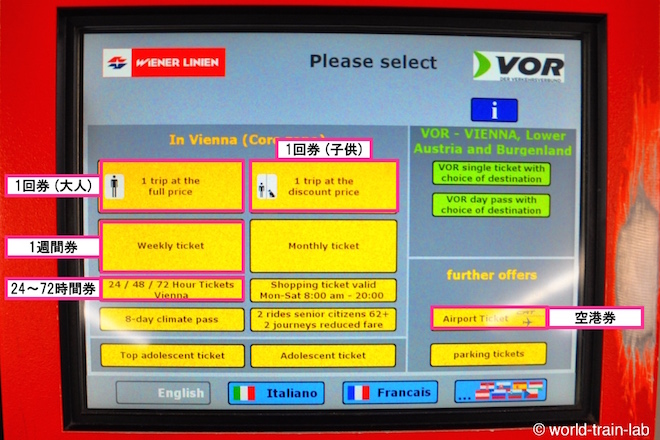 チケットを選択する
