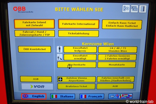 言語を英語に変更する