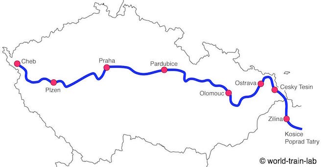 Supercity 運行路線図