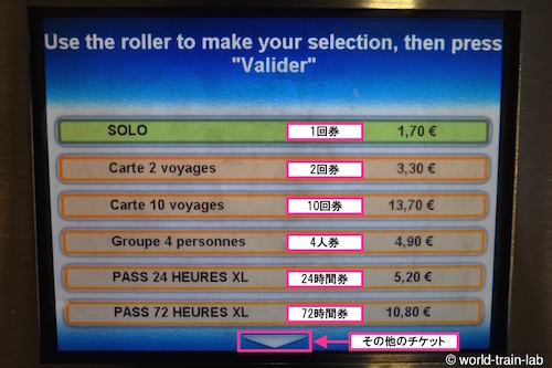 チケットを選択する