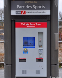 ストラスブール交通局の券売機