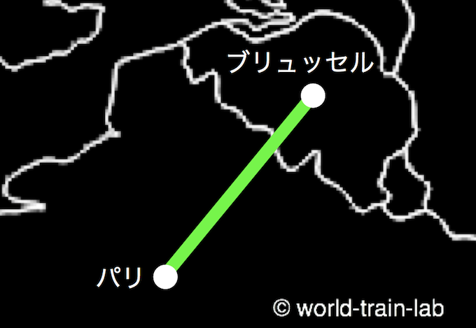 TGV izy 運行路線図