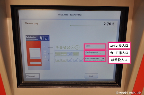 紙幣・コイン・クレジットカードで運賃を支払う