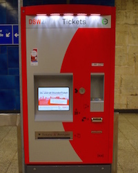 ドルトムント交通局の券売機