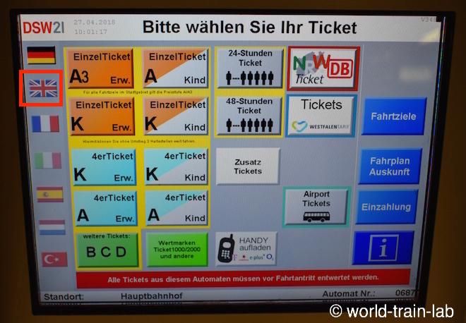言語を選択します