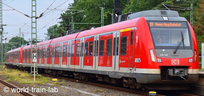 空港→市内へ向かうS9 (S Bahn 9号線)