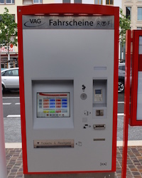 フライブルグ交通局の券売機