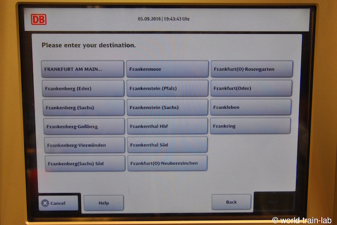 目的地候補一覧