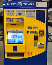 ワルシャワ交通局の券売機