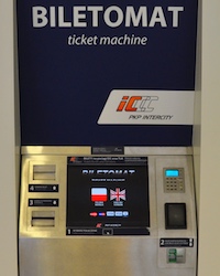ポーランド国鉄の券売機