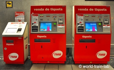バルセロナ交通局 券売機