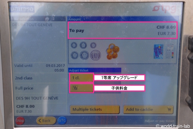 紙幣・コイン・クレジットカードで運賃を支払う